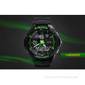 5 ATM Black Analog Digital Watch Hourly Chime Japanese Move